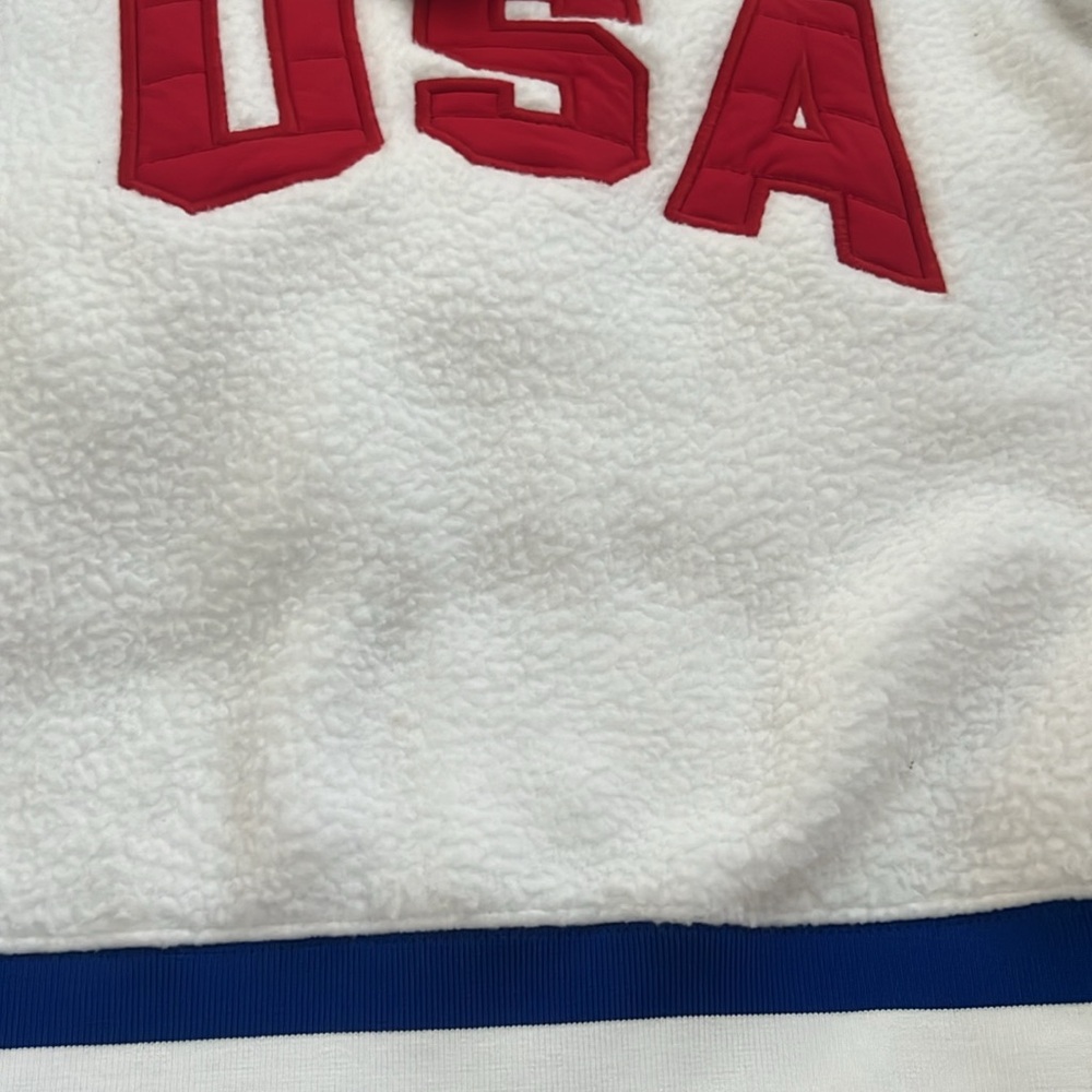 Polo Ralph Lauren US Olympic Team Sweater Fleece top Red White Blue Boys M L - Picture 9 of 10